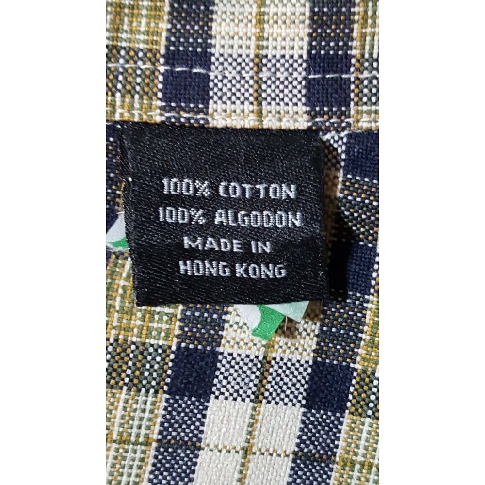 Resistol Mens Shirt Button Up Large Long Sleeve Plaid Cotton Rodeo Cowboy - Picture 7 of 7